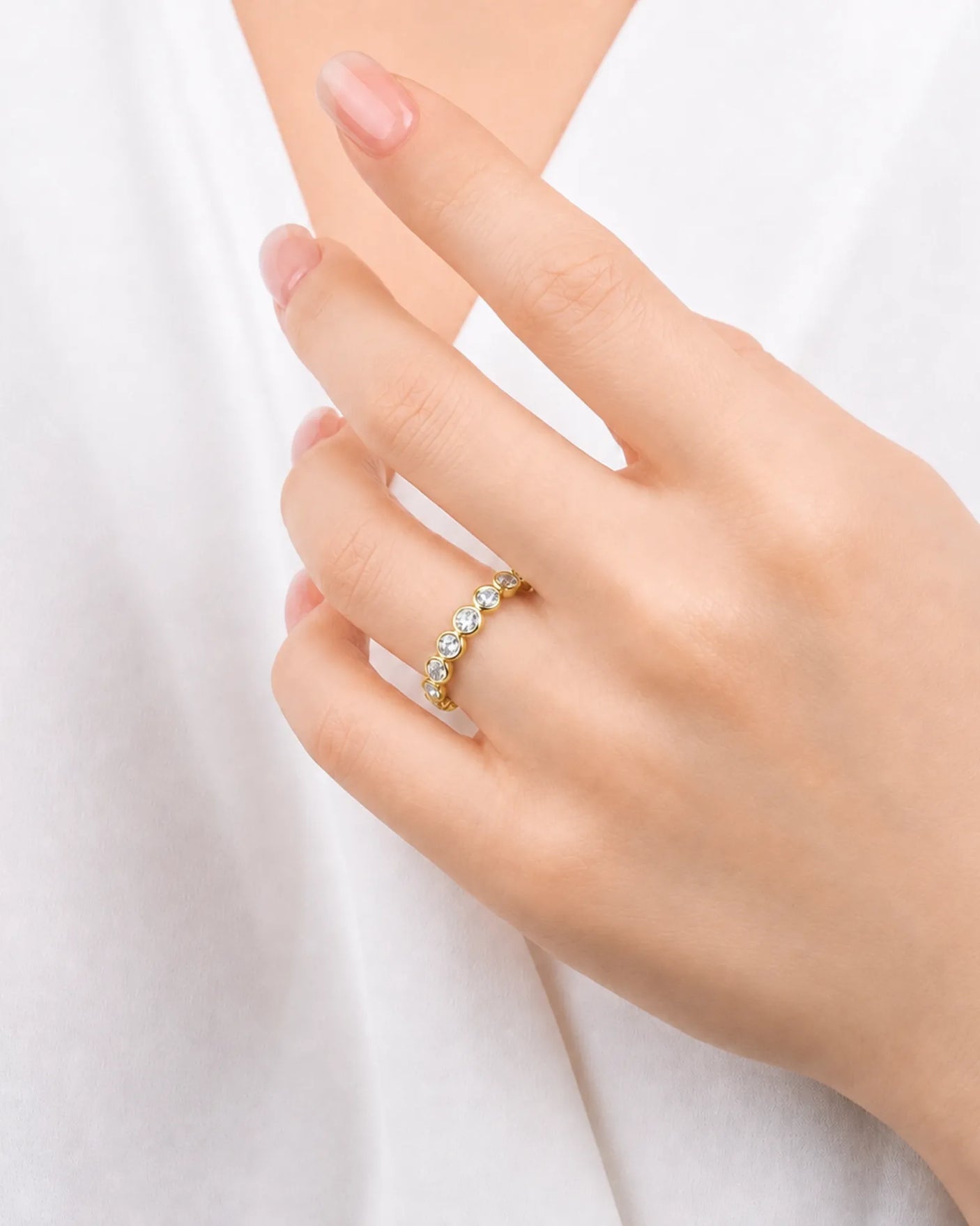 Diamond Wedding Band in White Gold