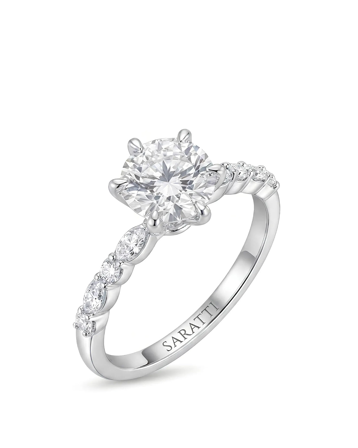 Faye – Natural Round Diamond Six-Prong Engagement Ring