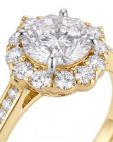 Alaya – Heavenly Harmony Natural Round Diamond Halo Engagement Ring