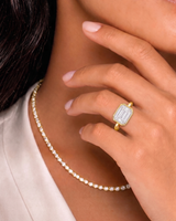 Natalia – Natural Emerald-Cut Diamond Bezel Ring