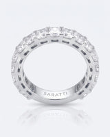 Radiant Cut Diamond Eternity Platinum Band