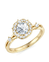 Emory – Eternal Presence Natural Round Diamond Halo Ring
