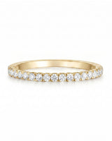 2mm Diamond Wedding Band in Yellow Gold