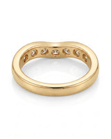 Yellow Gold Wedding Band with Diamonds