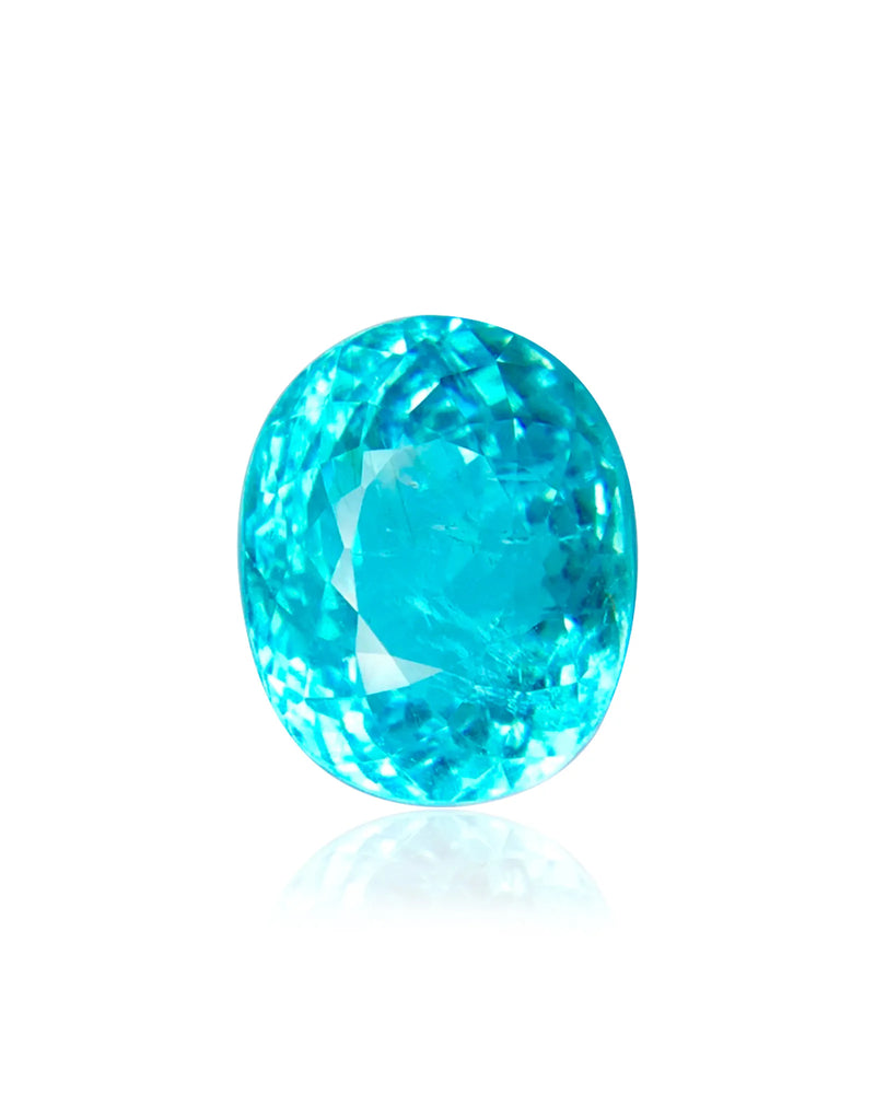 8.00ct natural Paraiba tourmaline oval cut neon blue | SARATTI