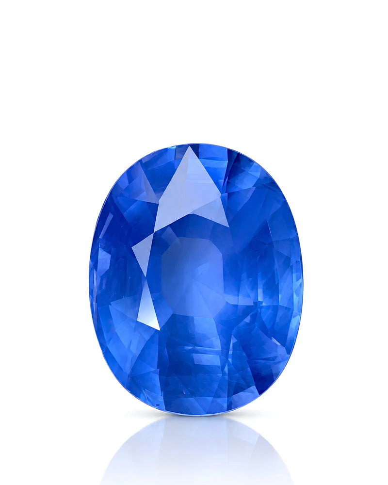 8.06ct Unheated Natural Burmese Intense Blue Sapphire oval main view | SARATTI