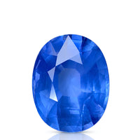 8.06 carats Unheated Natural Burmese Intense Blue Sapphire | Oval Cut