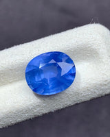 8.06ct Unheated Natural Sapphire oval side-profile view | SARATTI