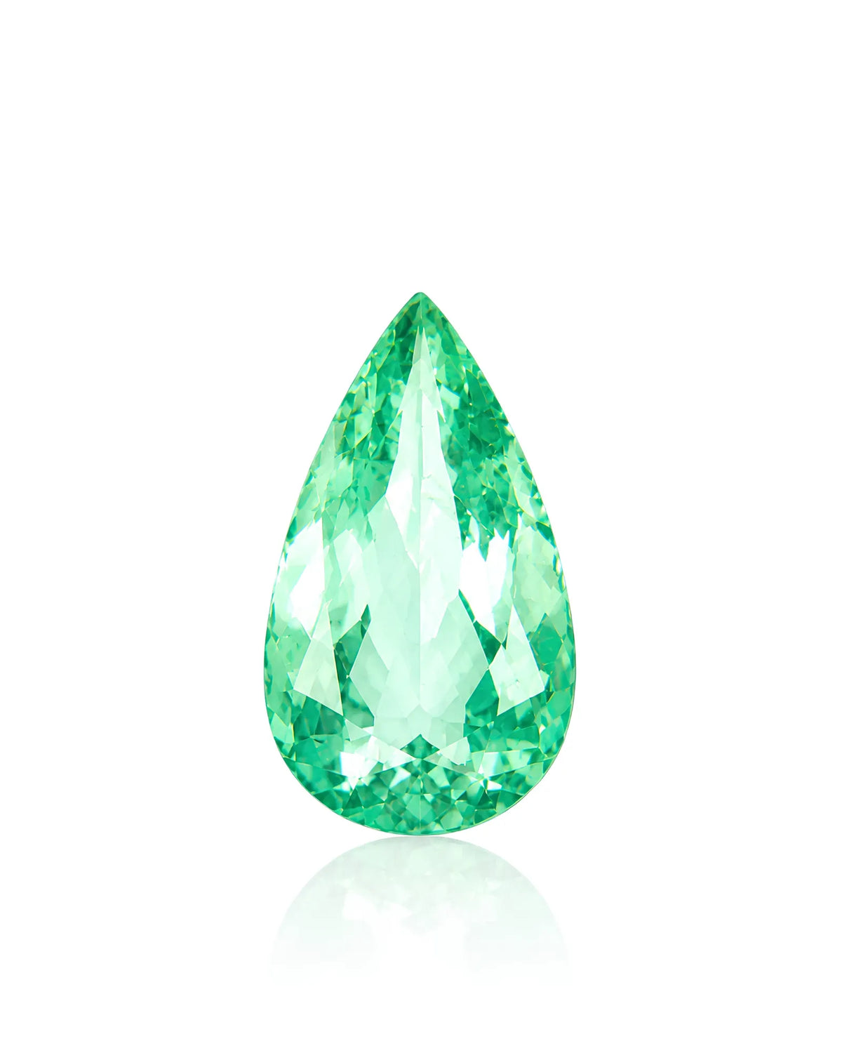 8.13 carats Natural Neon Green Paraiba Tourmaline | Pear Cut