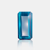 8.15ct Natural Blue Tourmaline Emerald Cut | SARATTI  