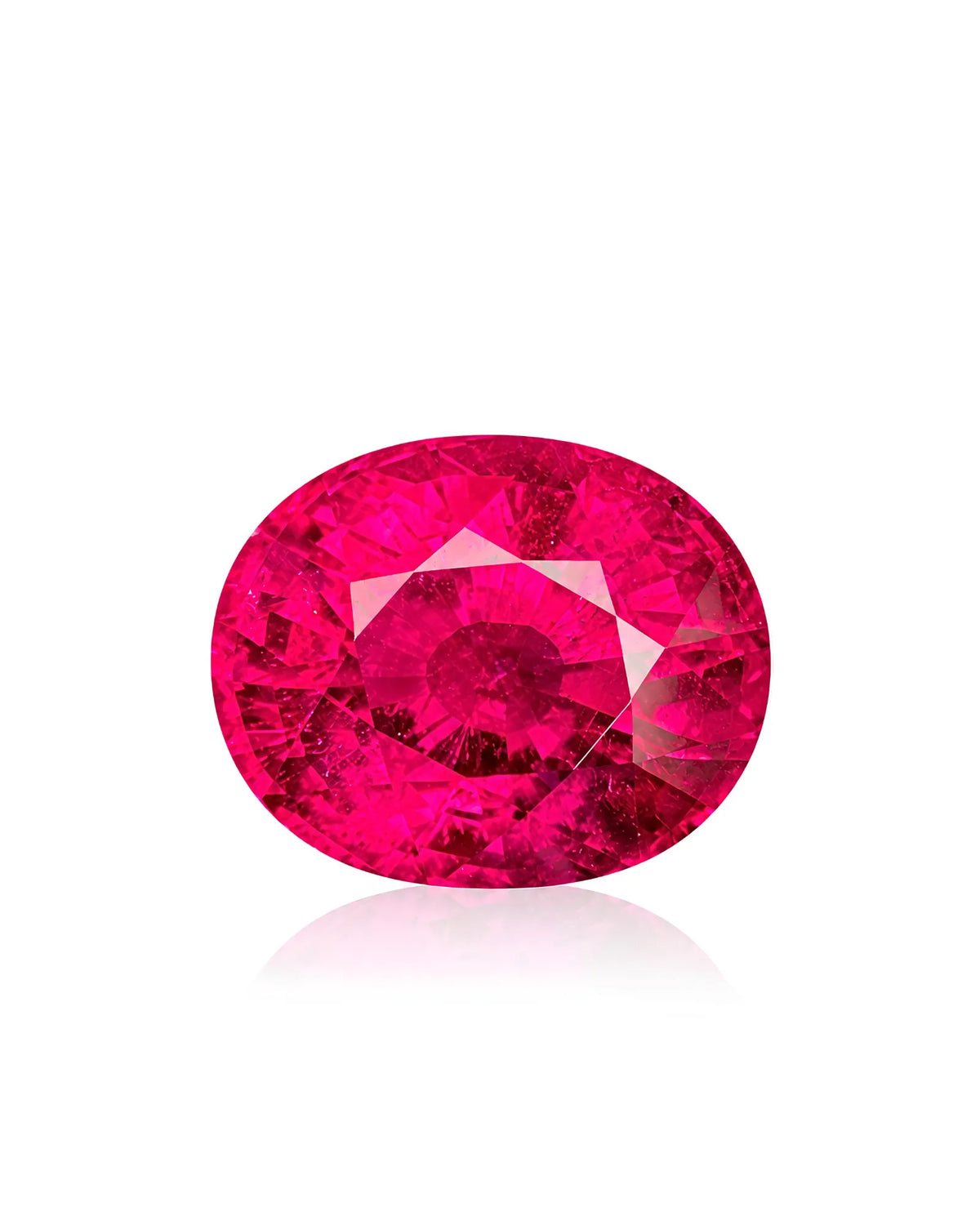 8.45 carats Natural Pinkish Red Rubellite Tourmaline | Oval Cut