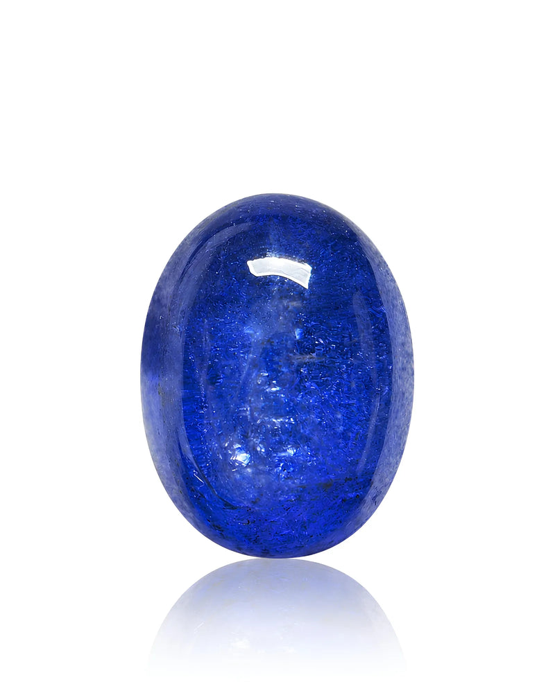 8.56 carats Natural Blue-purple Tanzanite oval cabochon main view | SARATTI