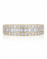 Rose Gold Eternity Band with Baguette and Round Diamonds