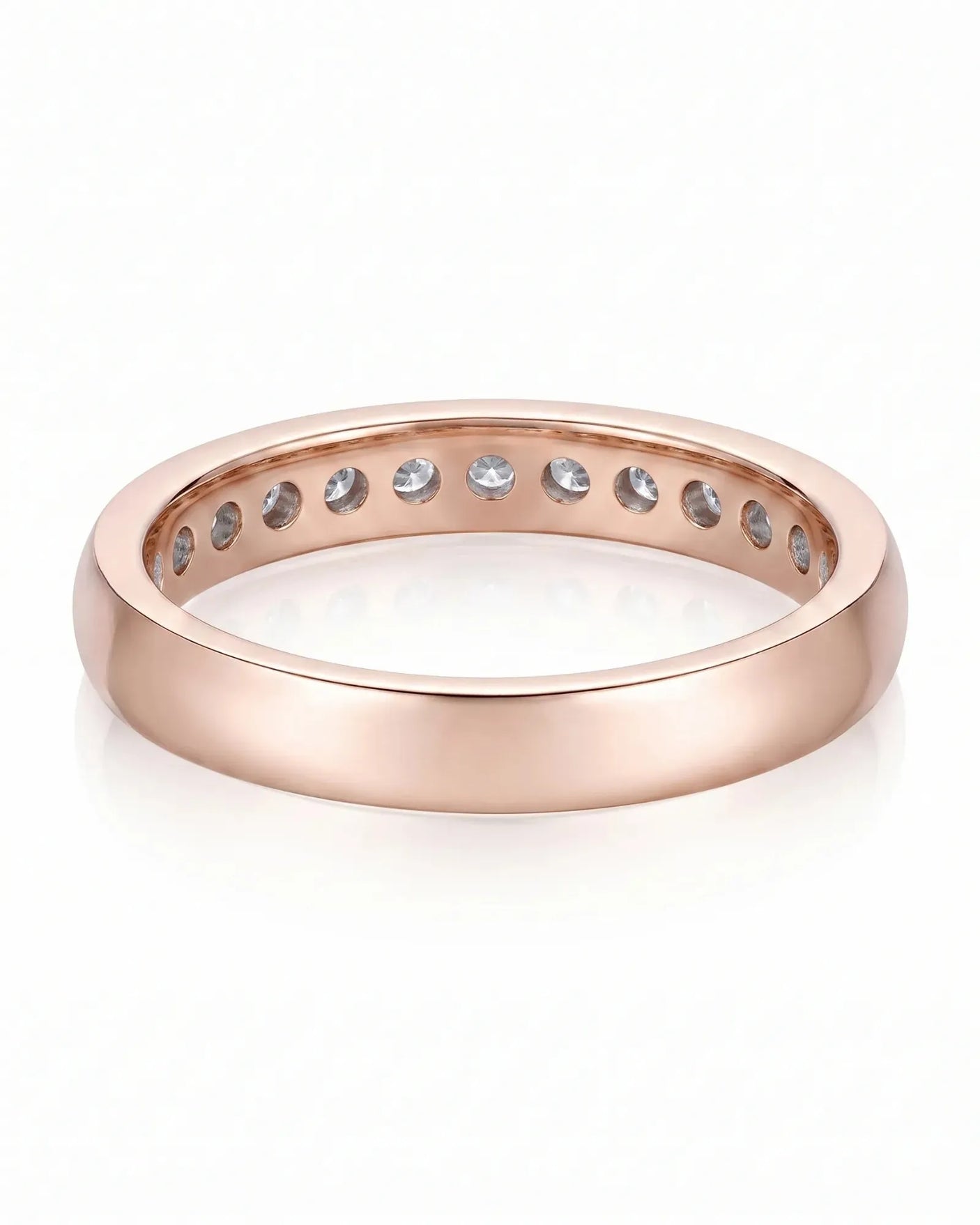 Channel Set Wedding Band in Yellow Gold