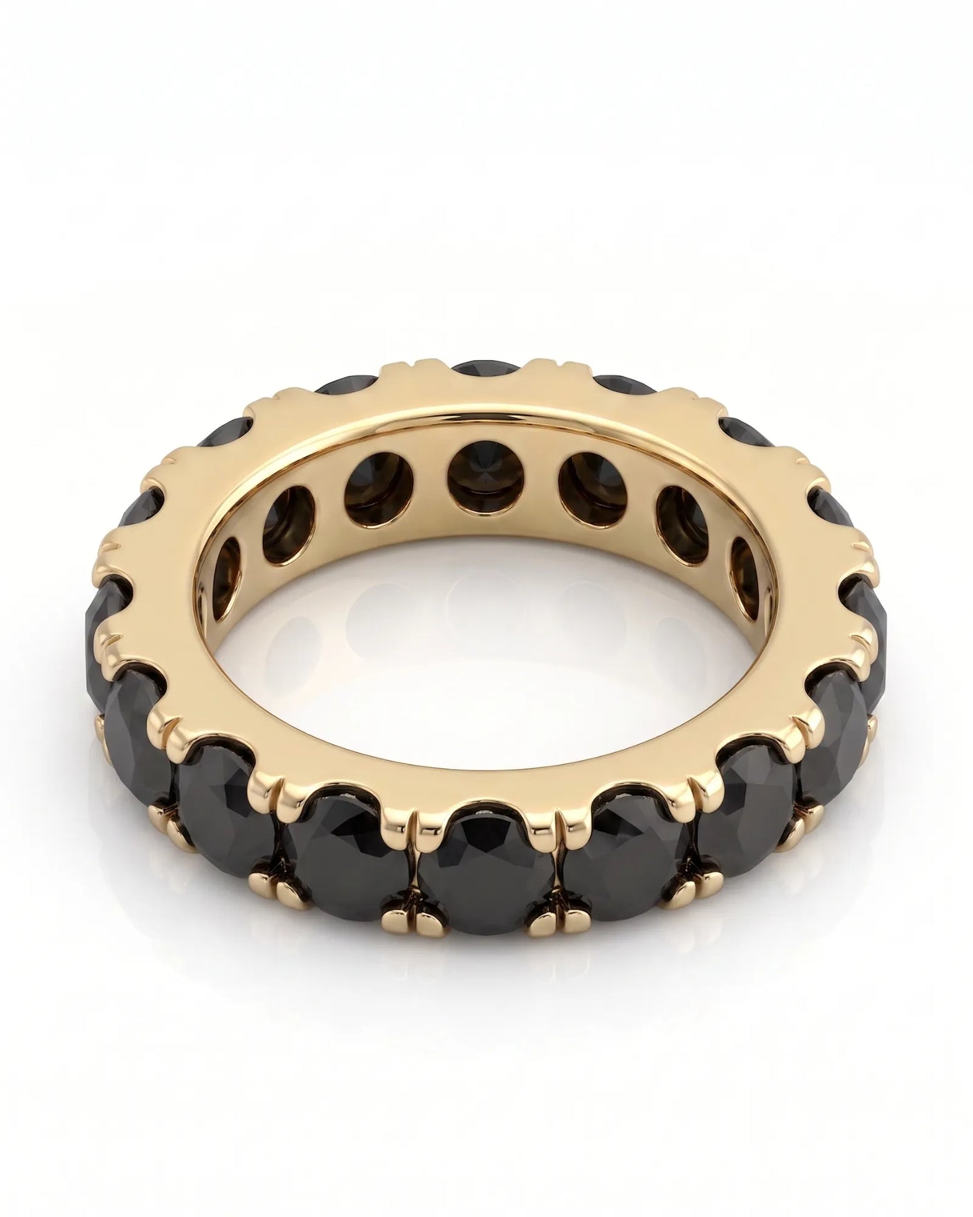 Black Natural Diamond Eternity Band