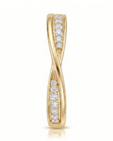 Twisted Shank Natural Diamond Eternity Wedding Band