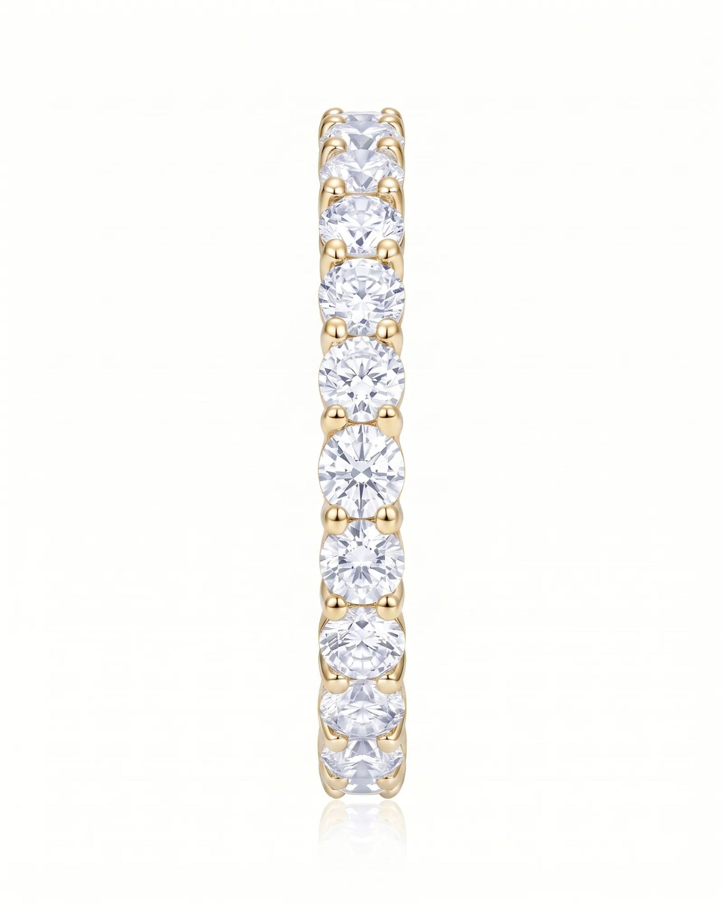Round Diamond Half Eternity Band in White Gold