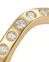 Yellow Gold Wedding Band with Diamonds