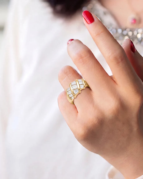 Baguette Eternity Band in Yellow Gold