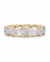 Emerald Cut Diamond Eternity Band in White Gold