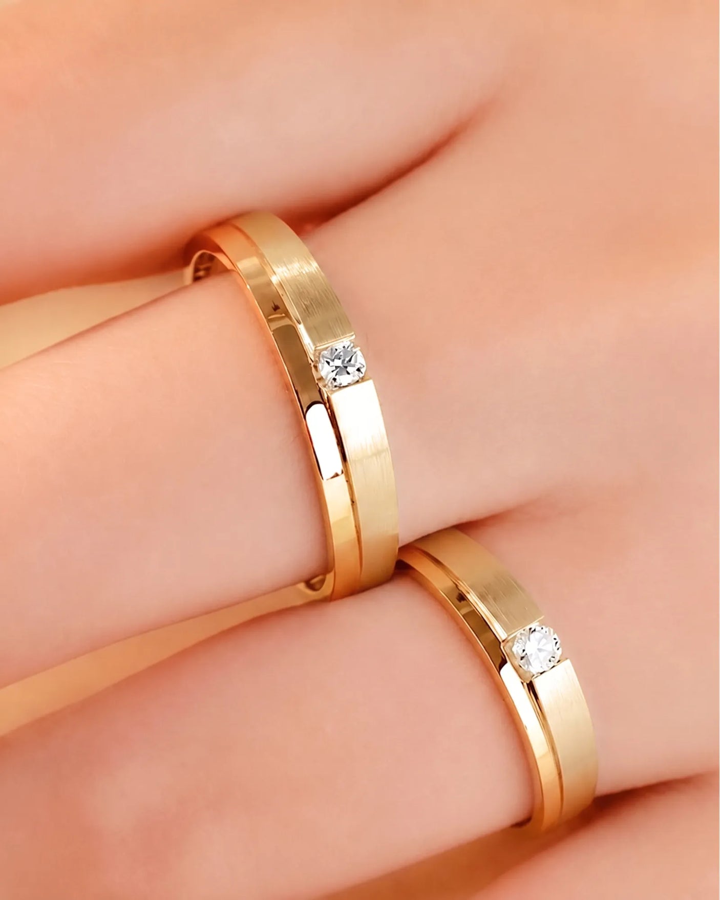 Destiny Match Wedding Band in Two Tone | His & Hers