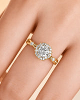 Emory – Eternal Presence Natural Round Diamond Halo Ring