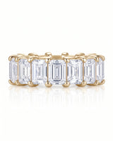 Emerald Cut Eternity Band in White Gold