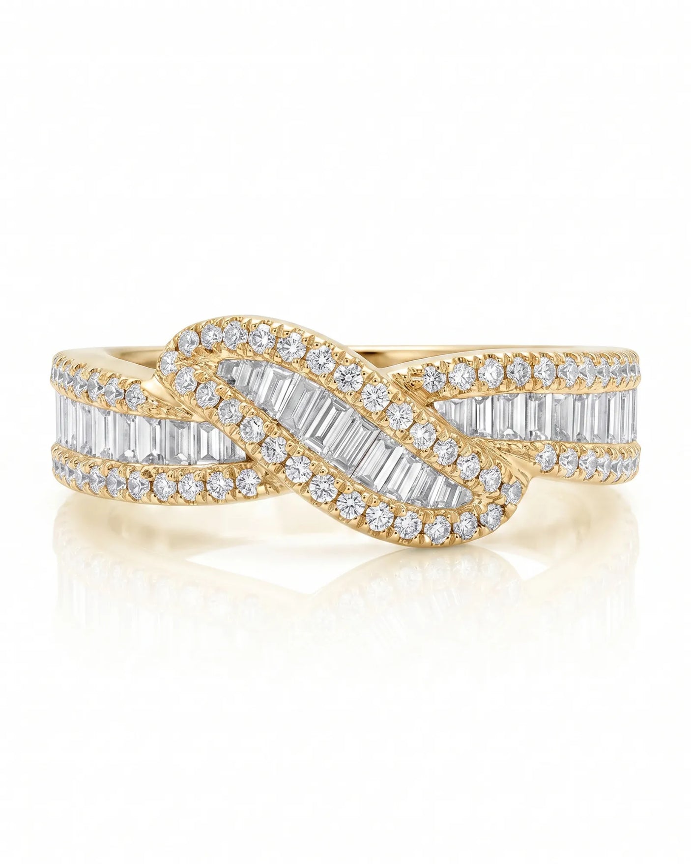 Baguette Eternity Band with Diamonds in White Gold