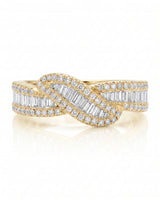 Baguette Eternity Band with Diamonds in White Gold