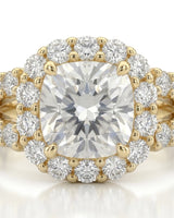 Erica • 2-carat Cushion Moissanite Ring in White Gold