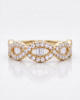 Rose Gold Eternity Band with Baguette Diamonds