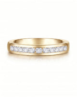 Channel Set Wedding Band in White Gold