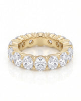 Thick Oval Diamond Wedding Bands 14 carats