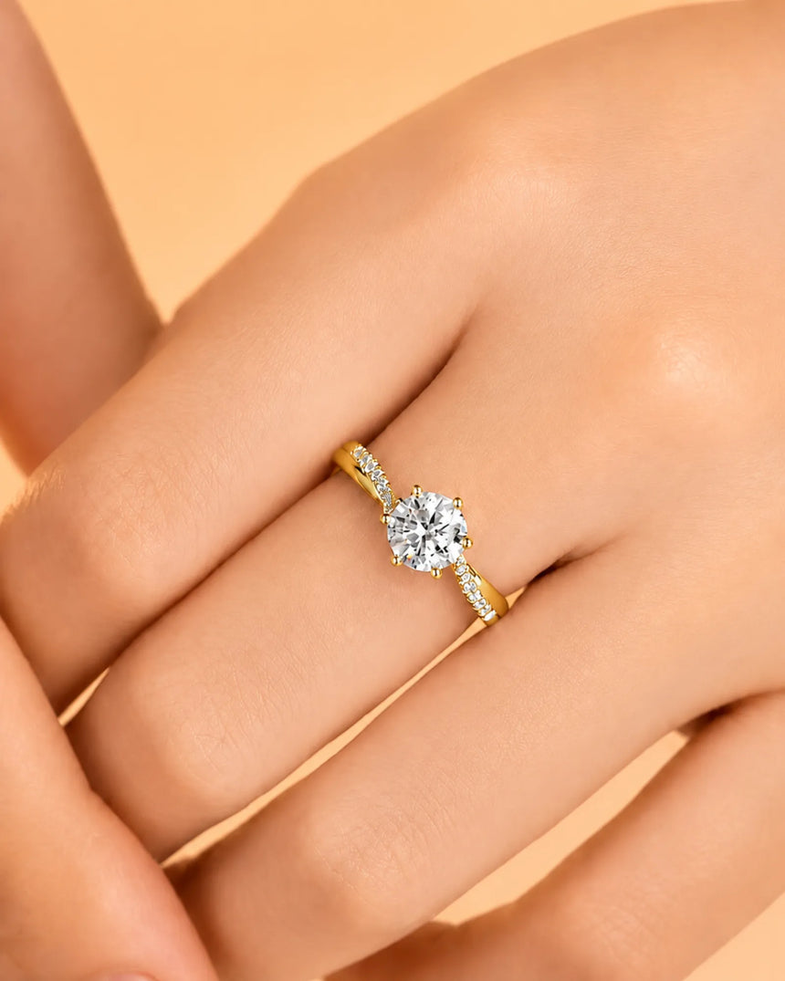 Amira - White Radiance Natural Diamond Ring