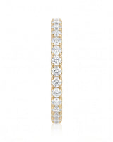 2mm Diamond Wedding Band in Yellow Gold