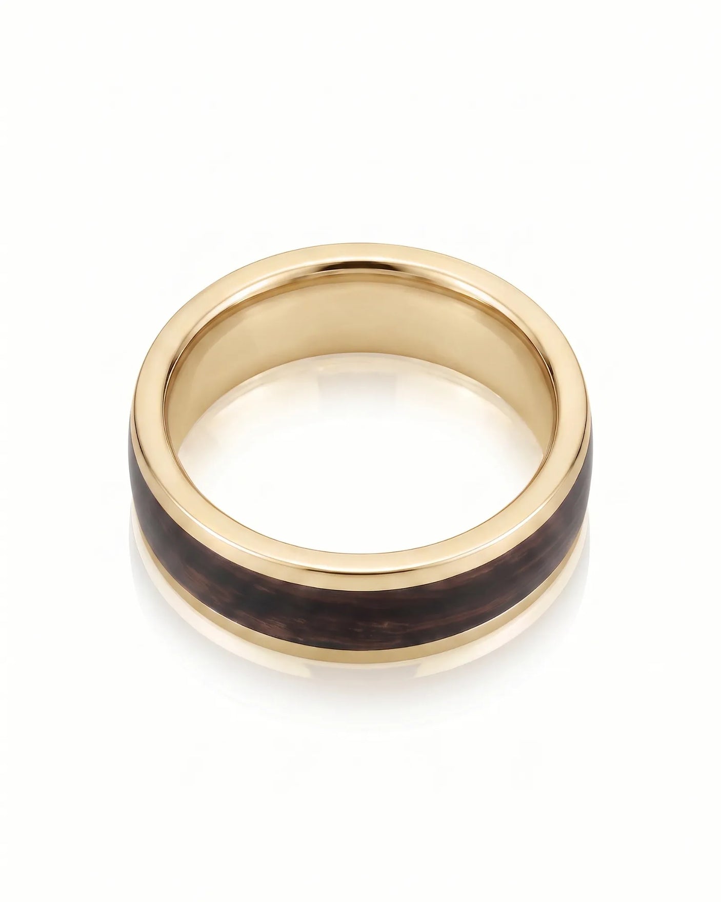 Enamel Ring with Wood Inspired Design