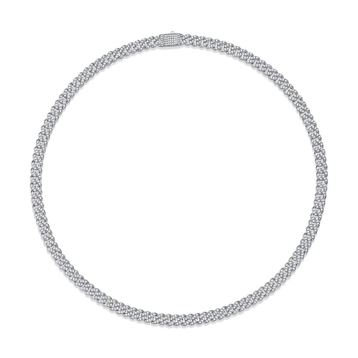8mm Width Chunky Necklace in Cuban Chain Style | Saratti