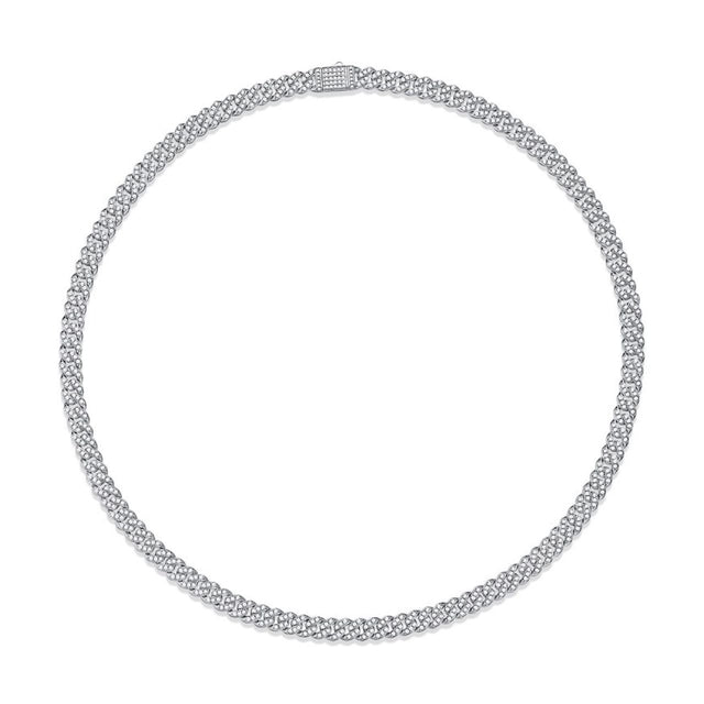 8mm Width Chunky Necklace in Cuban Chain Style | Saratti