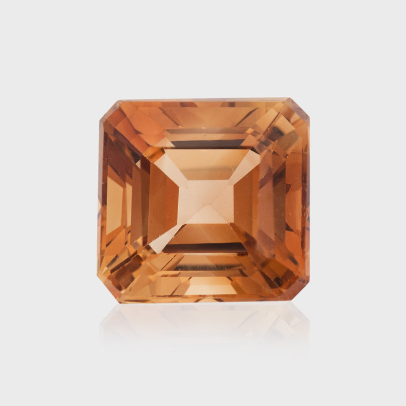 9.05ct Asscher cut Imperial Topaz champagne gemstone | SARATTI