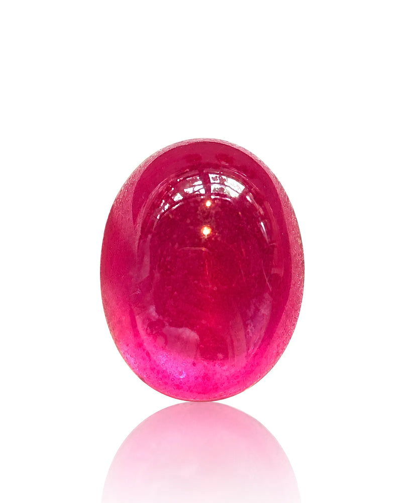 9.63ct Natural Ruby Pigeon Blood oval cabochon main view | SARATTI