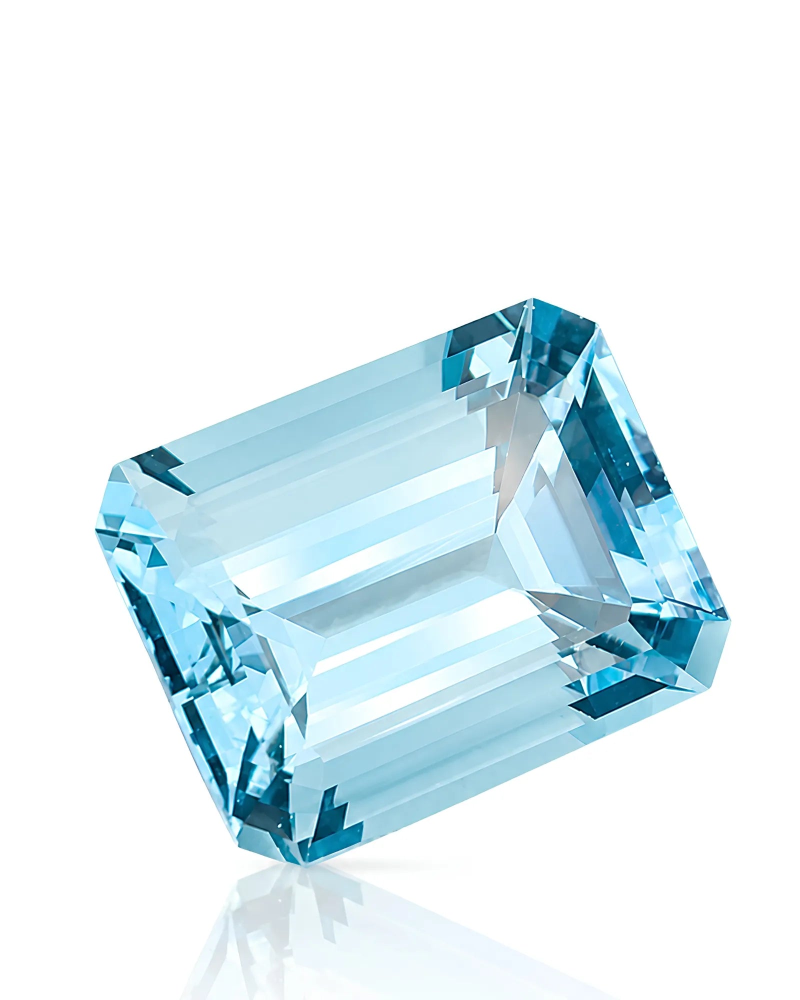 9.65ct Natural Santa Maria Aquamarine octagonal front view - SARATTI