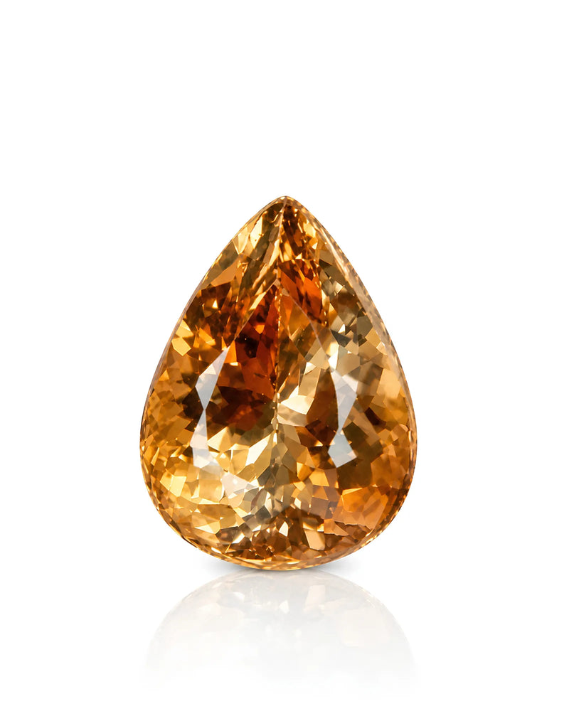 9.75ct Natural Brazilian Imperial Topaz pear-cut main view | SARATTI