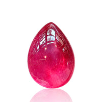 9.95 carats Rose Red Natural Ruby | Pear Cabochon - Treated
