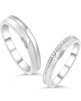 The Sweet Embrace Duo Wedding Ring Set