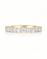 Round Diamond Half Eternity Band in White Gold