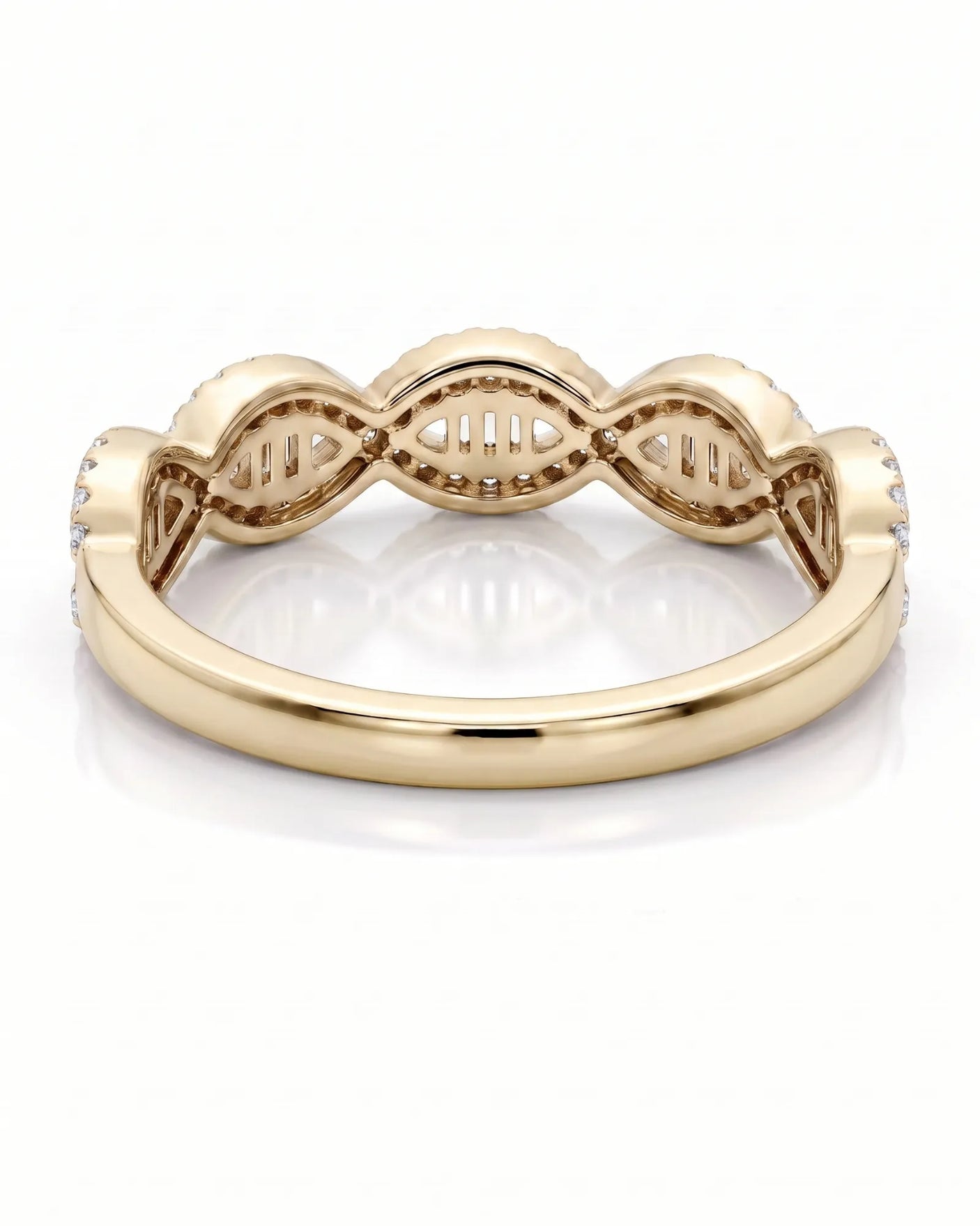 Rose Gold Eternity Band with Baguette Diamonds