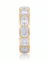 Emerald Cut Diamond Eternity Band in White Gold
