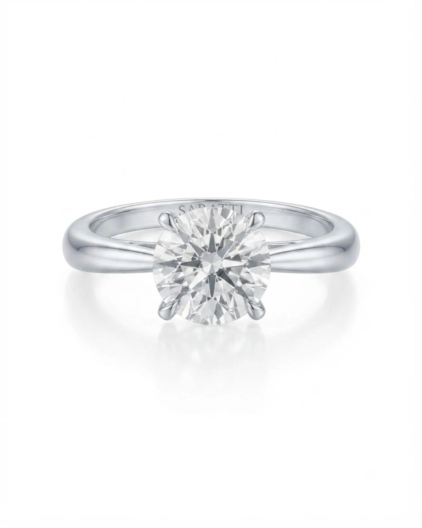 Fiore – Sparkly Bloom Natural Round Diamond Tulip Solitaire Ring