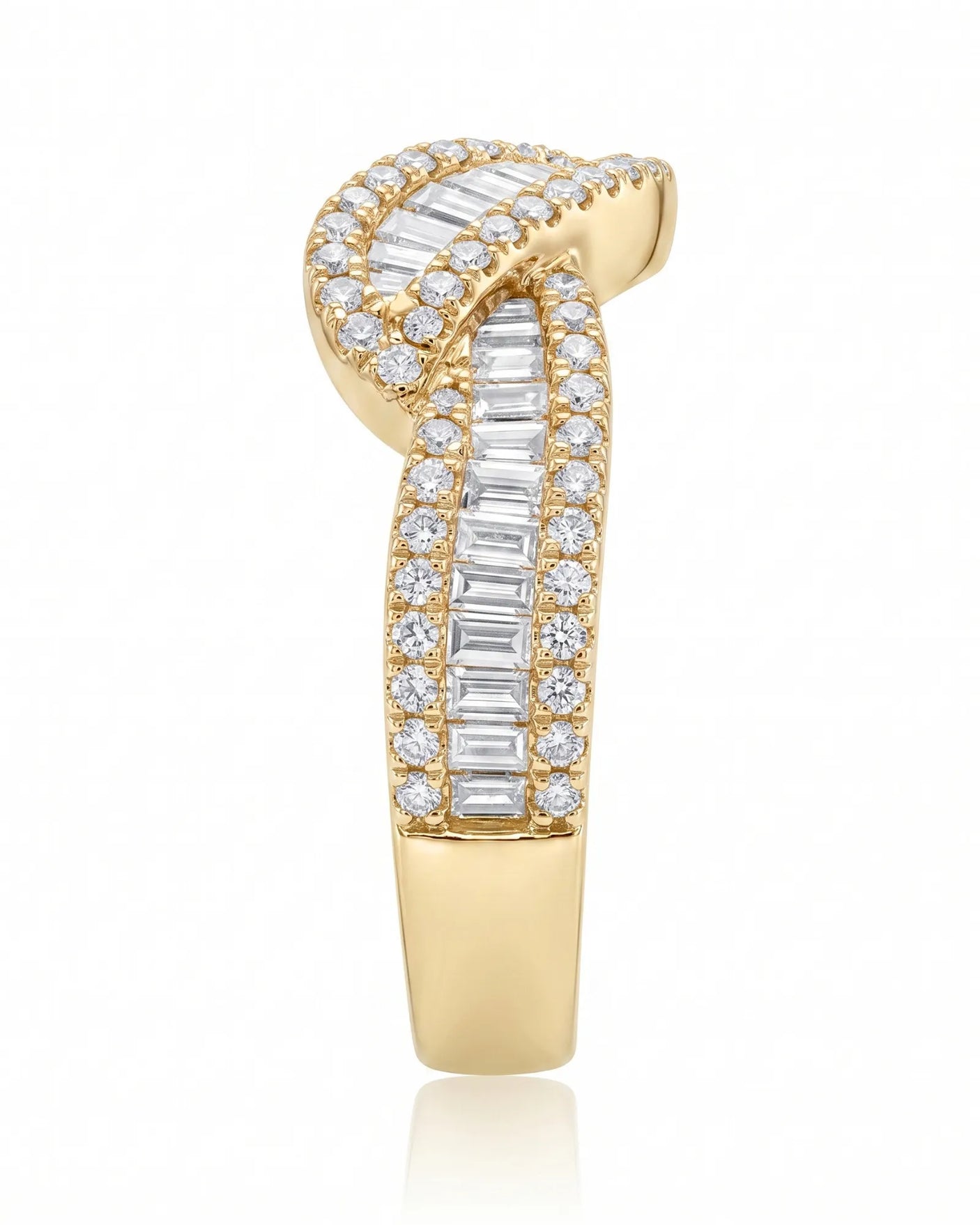 Baguette Eternity Band with Diamonds in White Gold