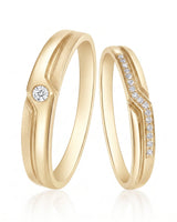 Channel Set Diamond Band Wedding Set